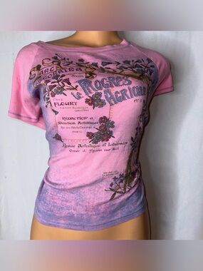 Venezia Pink Floral Graphic Short Sleeve Tee